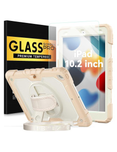 Funda BLOSOMEET Rosa para iPad 10.2" 9na/8va/7ma Gen con Protector