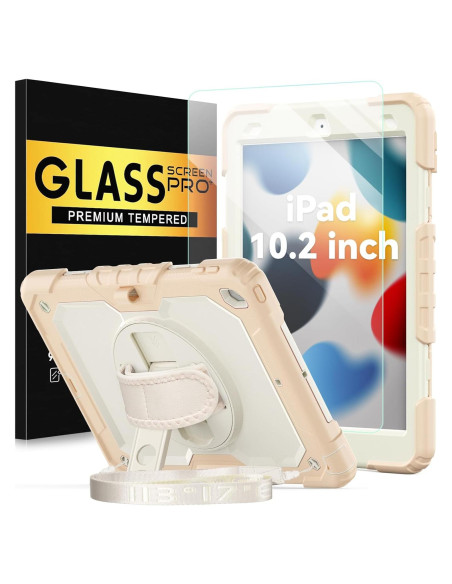 Funda BLOSOMEET Rosa para iPad 10.2" 9na/8va/7ma Gen con Protector