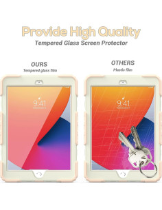 Funda BLOSOMEET Rosa para iPad 10.2" 9na/8va/7ma Gen con Protector 2