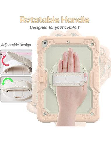 Funda BLOSOMEET Rosa para iPad 10.2" 9na/8va/7ma Gen con Protector