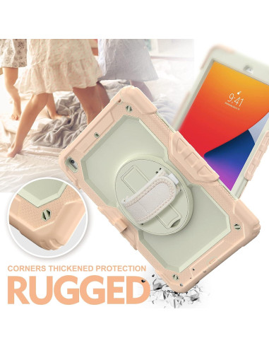 Funda BLOSOMEET Rosa para iPad 10.2" 9na/8va/7ma Gen con Protector