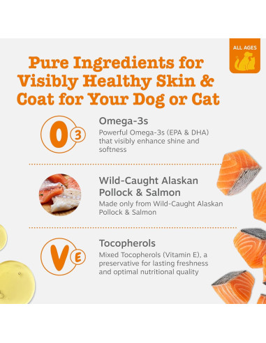 Aceite de Salmón Zesty Paws 240g para Perros y Gatos - Omega 3