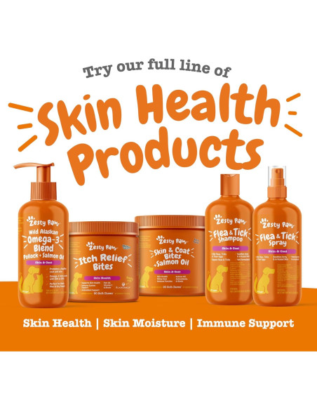 Aceite de Salmón Zesty Paws 240g para Perros y Gatos - Omega 3