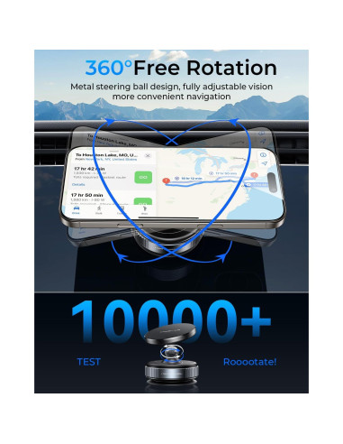 Soporte Magnético Ajustable 360 MRGLAS para Teléfono - Negro