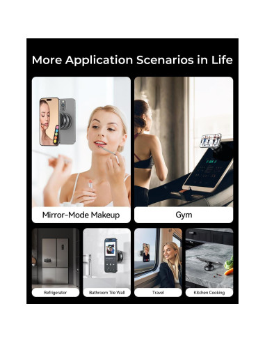 Soporte Magnético Ajustable 360 MRGLAS para Teléfono - Negro