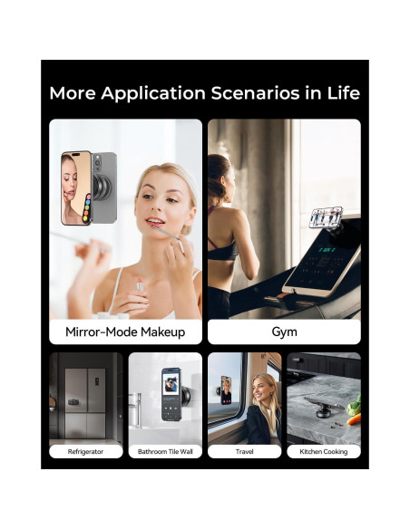 Soporte Magnético Ajustable 360 MRGLAS para Teléfono - Negro