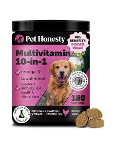 Multivitamina para Perros Honestidad 10 en 1 Pollo 180 ct