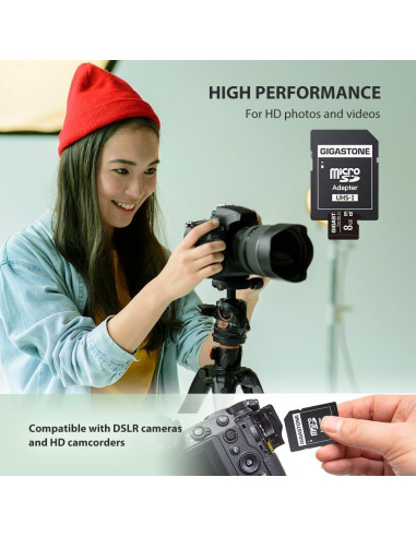 GIGASTONE 8GB Tarjeta Micro SD Paquete de 10 Full HD