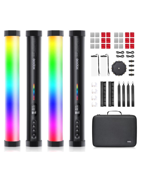 Godox TL30 4Pack Tubos de Luz RGB Portátiles 2700-6500K