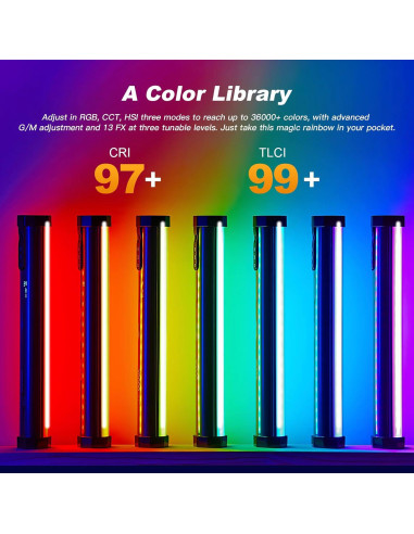 Godox TL30 4Pack Tubos de Luz RGB Portátiles 2700-6500K