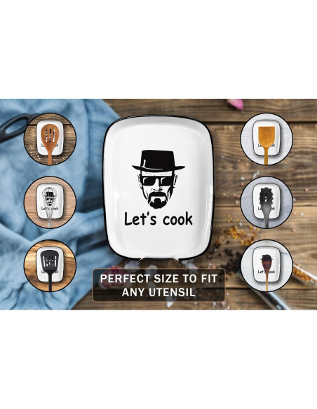 Soporte de Cuchara de Cerámica Hvukeke Vamos a Cocinar 14.73 cm