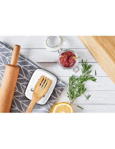 Soporte de Cuchara de Cerámica Hvukeke Vamos a Cocinar 14.73 cm