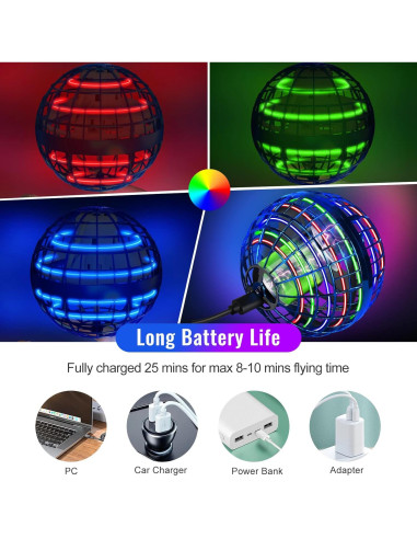 Bola Orbital Voladora Dhapy Azul - Paquete de 2, Juguete Flotante