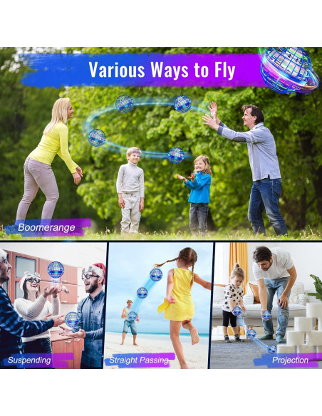 Bola Orbital Voladora Dhapy Azul - Paquete de 2, Juguete Flotante