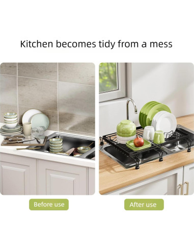 Estante Expandible para Secar Platos BBXTYLY Ajustable 28-48 cm