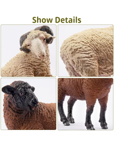 Toymany 8PCS Figuras de Ovejas Realistas Juguetes Educativos