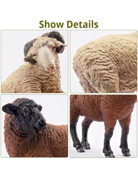 Toymany 8PCS Figuras de Ovejas Realistas Juguetes Educativos