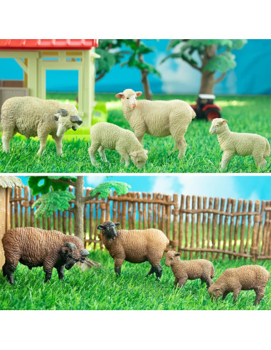 Toymany 8PCS Figuras de Ovejas Realistas Juguetes Educativos