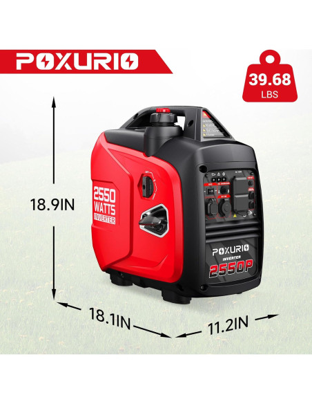 Generador Inversor POXURIO 2550W Gasolina Super Silencioso