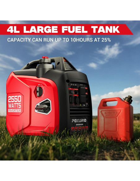 Generador Inversor POXURIO 2550W Gasolina Super Silencioso