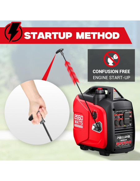 Generador Inversor POXURIO 2550W Gasolina Super Silencioso