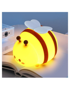 Luz Nocturna Abeja Ollycasa LED Táctil Regulable 8.89cm