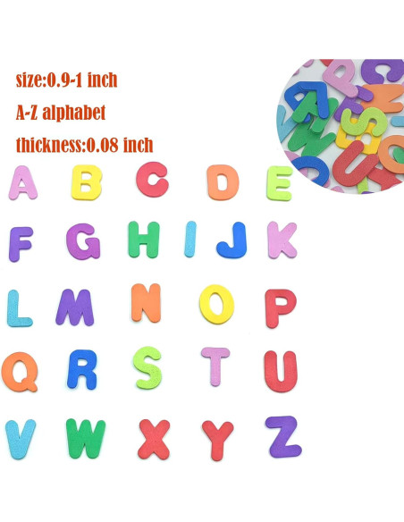 Calcomanías de Letras de Espuma IFKEGON 1040pcs 2.54cm A-Z