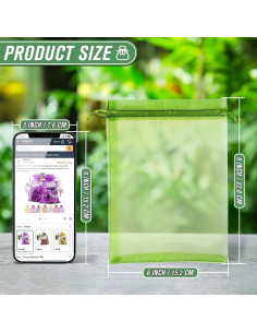 Bolsas de Protección para Frutas ANZNKU 100pcs 15x22 cm Verde 2