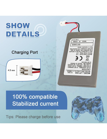 Baterías LIP1359 para Controlador PS3 Sony Dualshock 3 - 2 Piezas