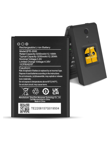 Batería de Reemplazo KOOAQQ BTE-2000 3200mAh para CAT S22