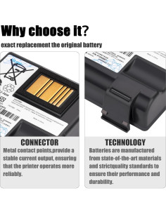 Batería Li-Ion 4900mAh para Zebra QLN420 ZQ630 2