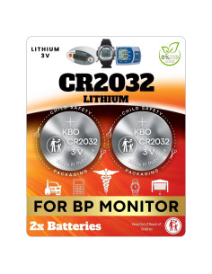 Kit de 2 Baterías CR2032 para Monitores de Presión Arterial - Key Battery Outlet