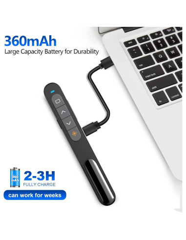 Clicker de Presentación Inalámbrico Norwii N76 Recargable 100m