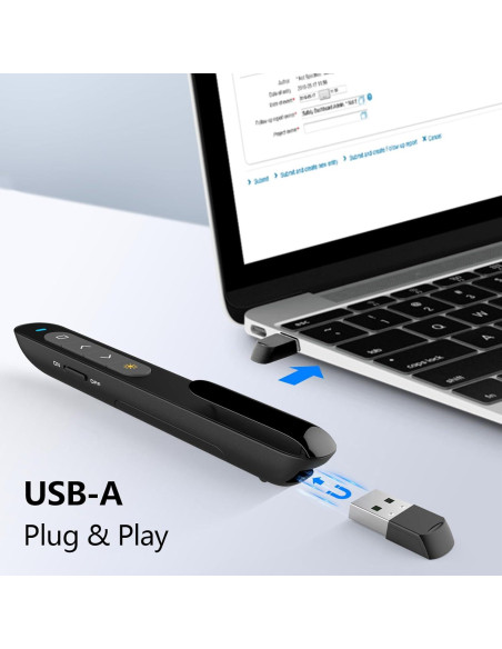 Clicker de Presentación Inalámbrico Norwii N76 Recargable 100m