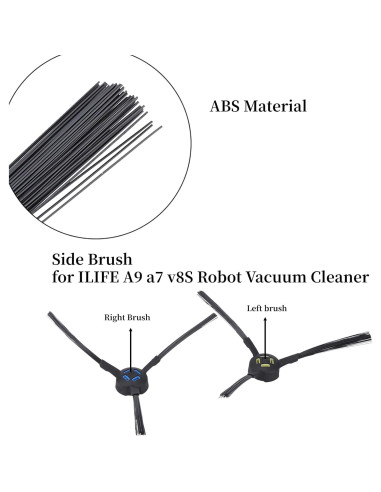 Cepillos Laterales AUNMAS para Aspiradora ILIFE a7 v8S - 2 Piezas