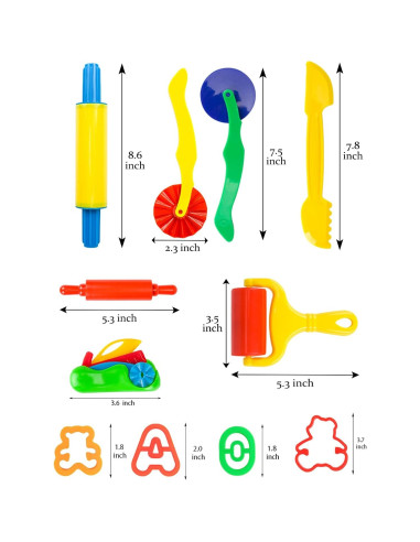 Juego de Herramientas de Plastilina Pecopcock 69 Piezas