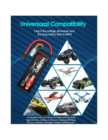 Batería LiPo HOOVO 11.1V 5200mAh 60C para RC