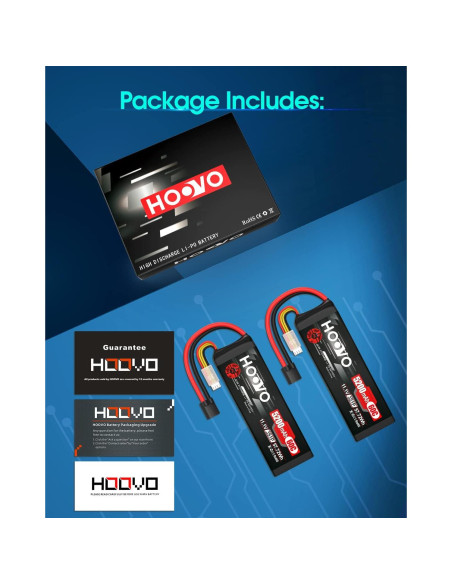 Batería LiPo HOOVO 11.1V 5200mAh 60C para RC