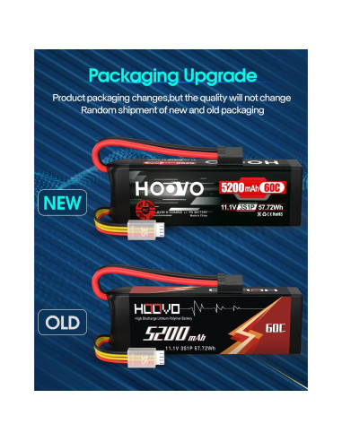 Batería LiPo HOOVO 11.1V 5200mAh 60C para RC