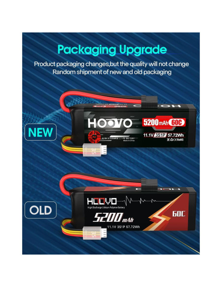Batería LiPo HOOVO 11.1V 5200mAh 60C para RC