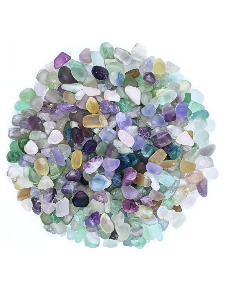 Keedolla Chips de Fluorita Pulidos 1.43 kg para Acuarios