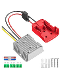 Convertidor de Voltaje Azocek 18V a 12V 20A con Fusible