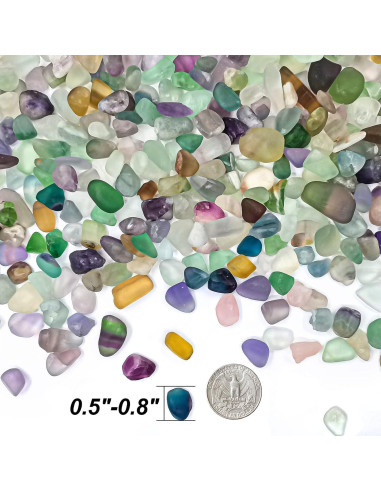 Keedolla Chips de Fluorita Pulidos 1.43 kg para Acuarios