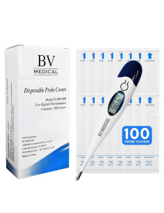 Termómetro Digital BV Medical Punta Rígida 10 Segundos con 100 Fundas