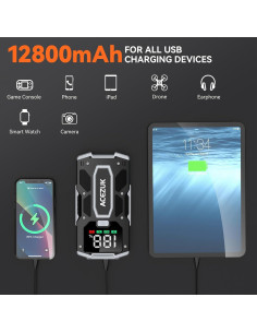 Arrancador de Salto ACEZUK M01 6000A 12V para Autos y Motos 2