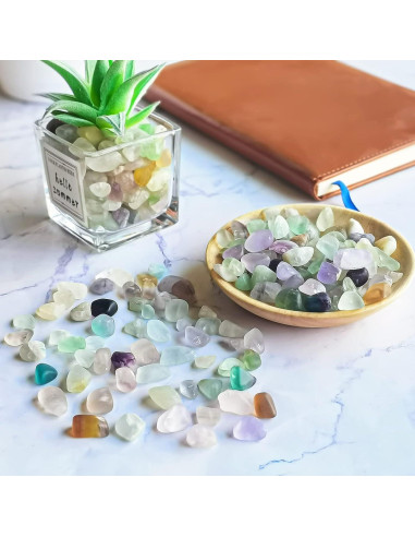 Keedolla Chips de Fluorita Pulidos 1.43 kg para Acuarios