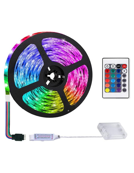 Tira LED 2m Sinzau a Batería RGB con Control Remoto