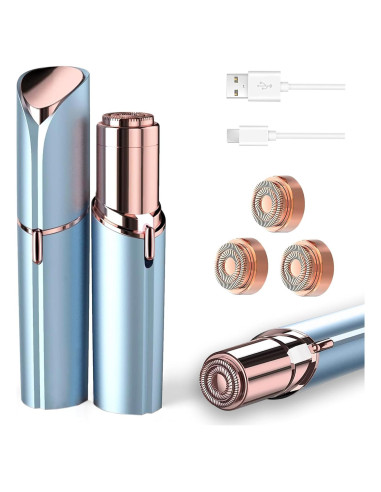 Afeitadora Eléctrica Facial para Mujeres Tuokiy T1-3HB con 3 Cabezas