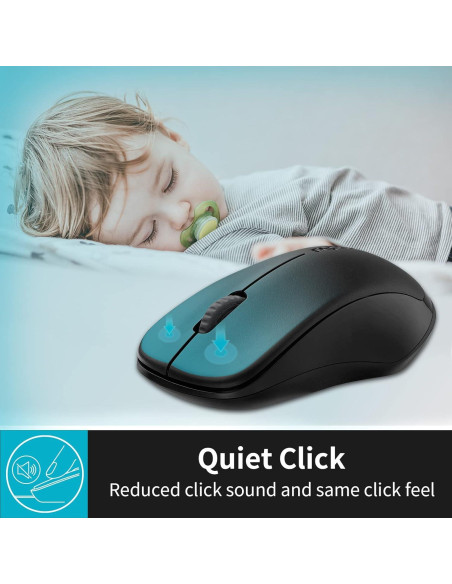 Ratón Inalámbrico Silencioso Rapoo 1680, 1000 DPI, Negro