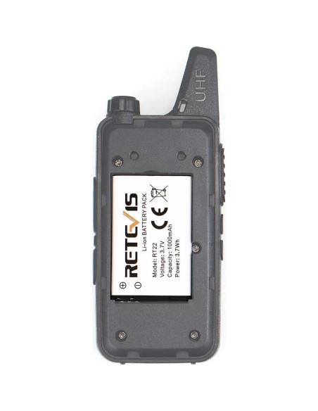 Batería Retevis Li-ion 3.7V 1000mAh para Walkie Talkies RT22 RT22S RT15 RT19 (5 Piezas)